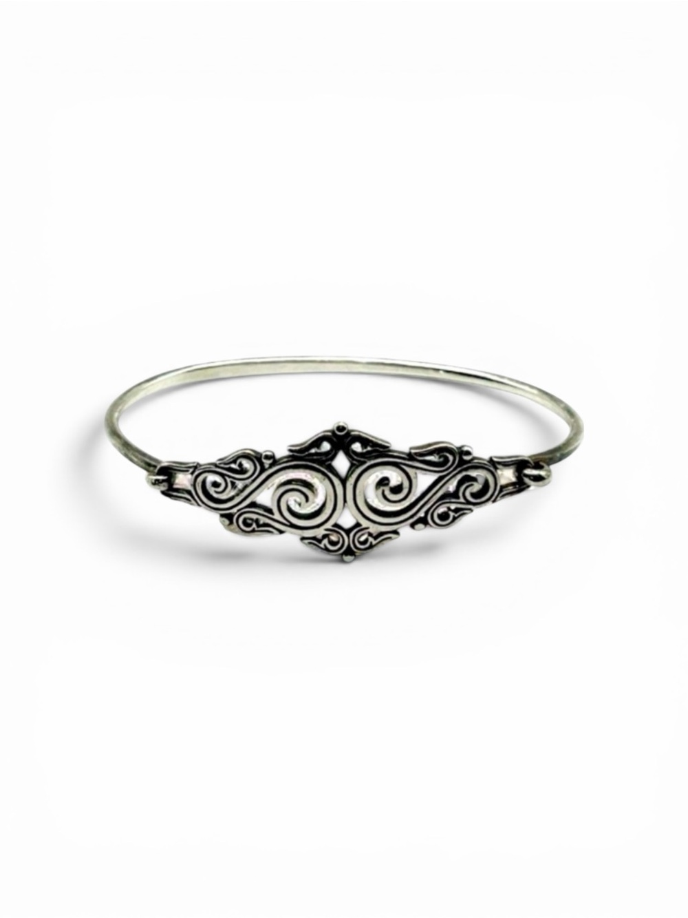 James Avery Sterling Silver Open Scroll Hook On Bracelet Sz Small 6”